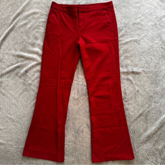 Banana Republic Pants - Banana Republic Red Flare Trousers Pants - Cotton Mix - Size 8